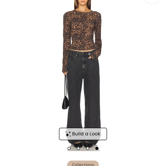 NWT rag & bone Leopard-Print Long-Sleeve $198 - Picture 4 of 5